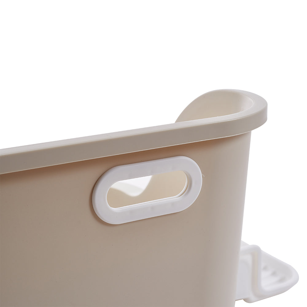 Close-up of the moulded side handle