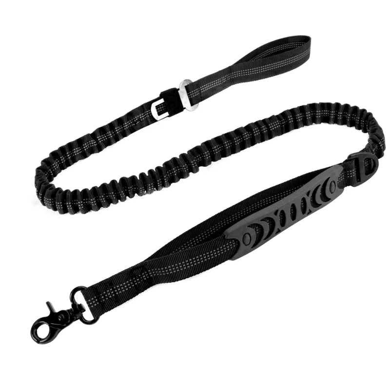 Bungee Dog Lead with Two Handles for Walks, 115 to 178 cm