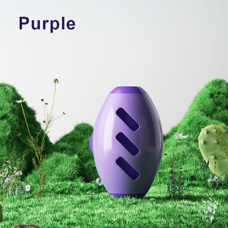 Purple pet hair roller on grass, a colour not sold here