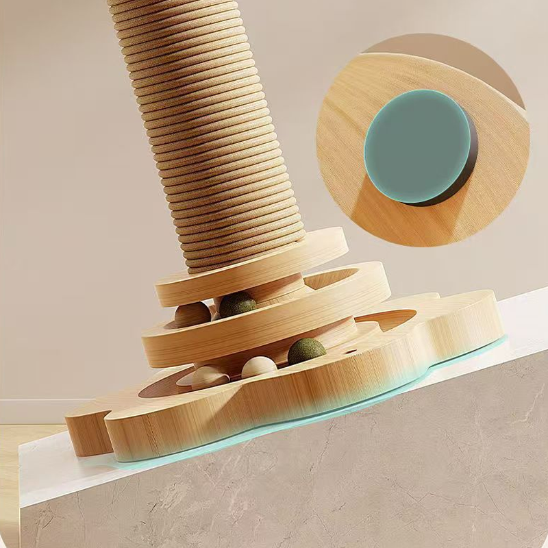 The ball track base tilted to show a round pad underneath